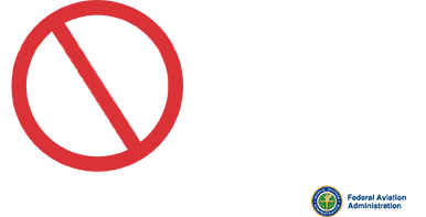 Drone prohibition sign featuring a red circle with a drone and NO DRONE ZONE text.